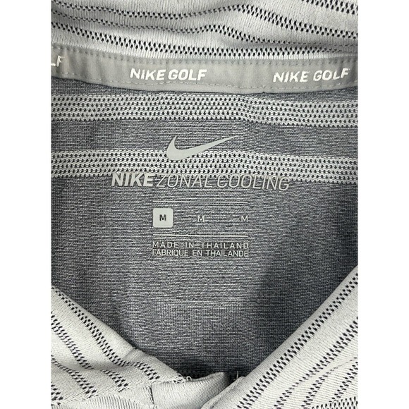 Nike Golf Zonal Cooling Tiger‎ Woods Men Gray Short Sleeve Polo Size M - Picture 5 of 7